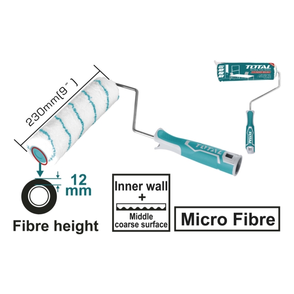 Rodillo De Microfibra 9 Fibra 12mm De Altura Total Tht8592d - Imagen 3