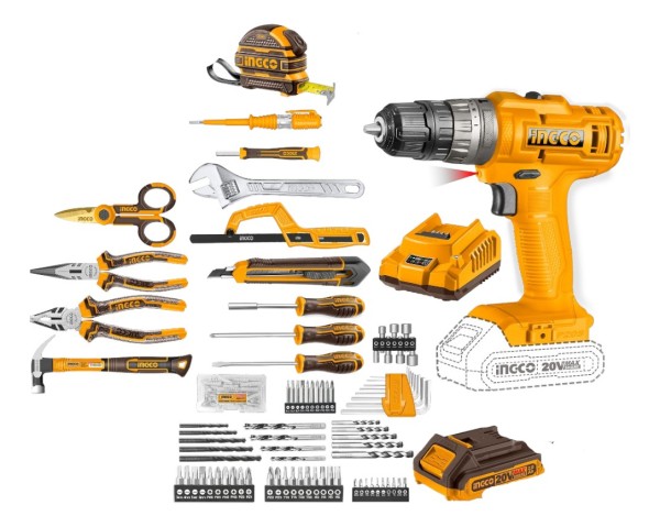 Kit Atornillador Percutor+ 165 Herramientas Hkthp11651 Ingco - Imagen 2