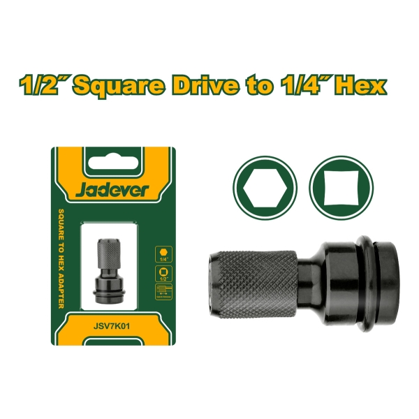 Mandril Adaptador Llave De Impacto 1/2 A 1/4 Hembra Jadever - Imagen 2