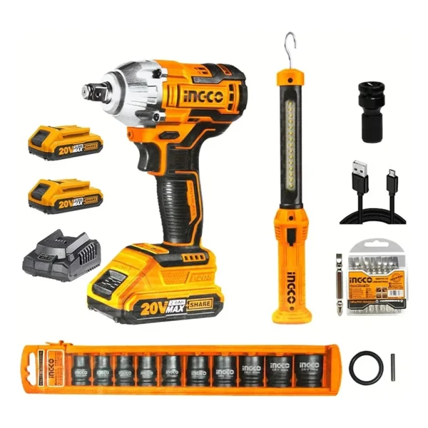 Llave De Impacto 20v S/carbones All In One Ingco Ciwli2001 - Imagen 3