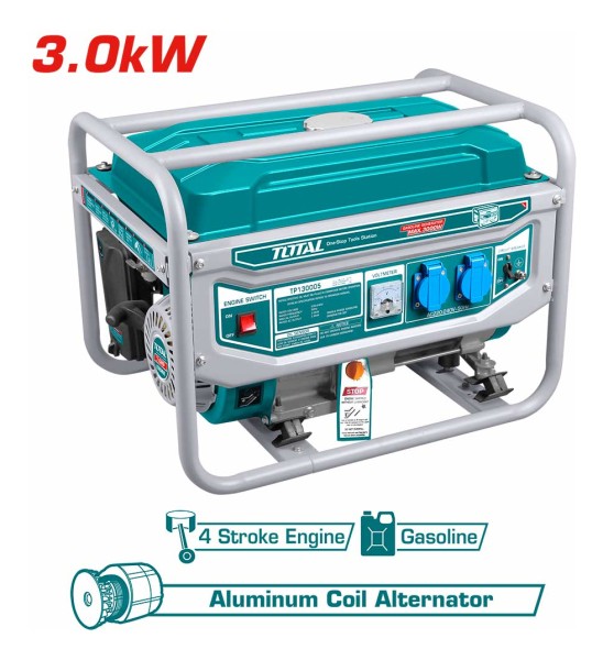 Generador Nafta Total 3000w 10hs Continuo 15l Tp130005 - Imagen 2