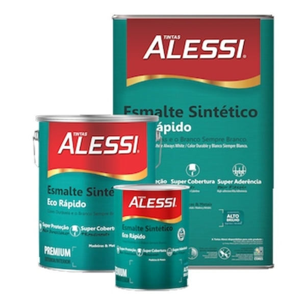 Esmalte Sintético Brillante Int/ext Base Agua Alessi 0.9 Lts