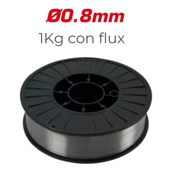 Rollo Bobina De Alambre Para Soldar Sin Gas -flux 0.8 De 1kg - Imagen 2