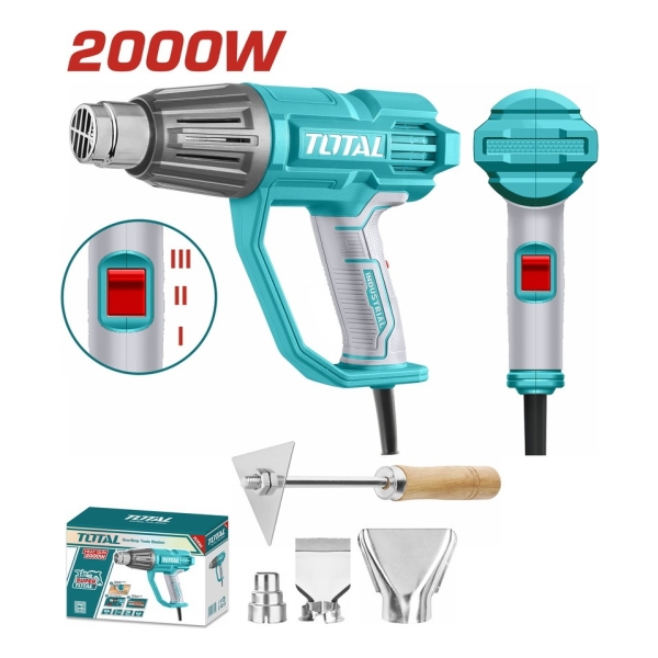 Pistola De Calor 2000w 3 Niveles C/accesorios Total Tb20078 - Imagen 2