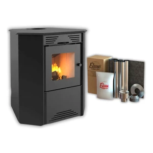 Calefactor 75mt2 Doble Combustión Esquinero 790gf + Kit Caño