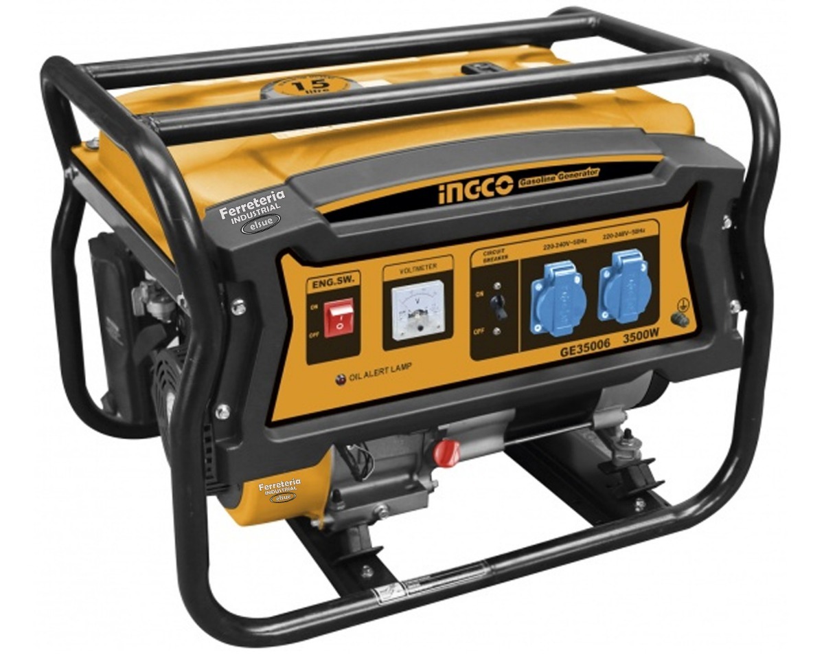 Generador Industrial Ingco 4 Tiempos 3500w 208cc Ge35006