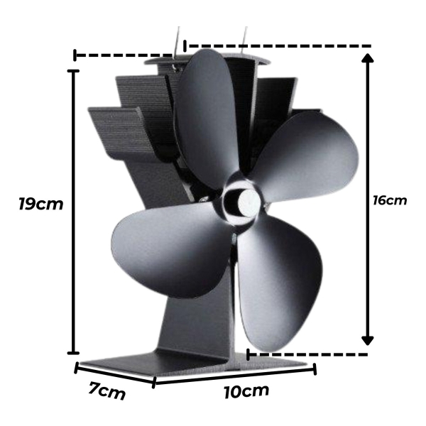 Ventilador Difusor Calor Calefactor Estufa Automático 4asp - Imagen 3