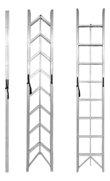 Escalera Aluminio Plegable Compacta 10 Esc 3m Hasta 150kg - Imagen 2