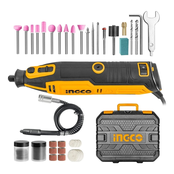 Mini Torno 130w Con 109 Accesorios Ingco Mg13328 - Imagen 3