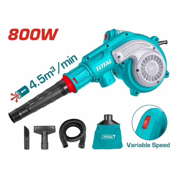 Sopladora Y Aspiradora Eléctrica 800w Tb8036 Total - Imagen 2