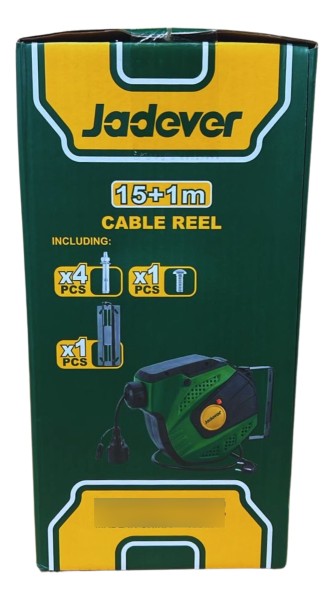 Enrollador Cable Alargue Retractil 15m 3x1,5 Schuko Jadever - Imagen 5