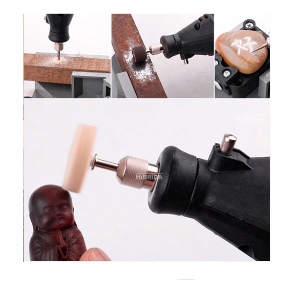 Mini Torno Total 20v Con 40 Accesorio Batería Y Cargador - Imagen 3