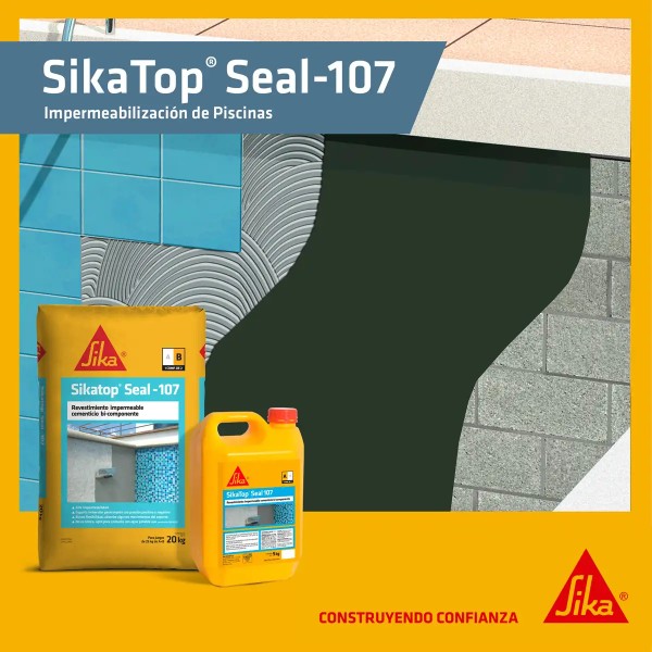 Sika Top Seal 107 Revestimiento Impermeable X 25kg A+b - Imagen 3