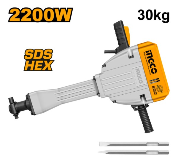 Martillo Demoledor Ingco 2200w 75j 30kg Sds Hexa. Pdb22001 - Imagen 2