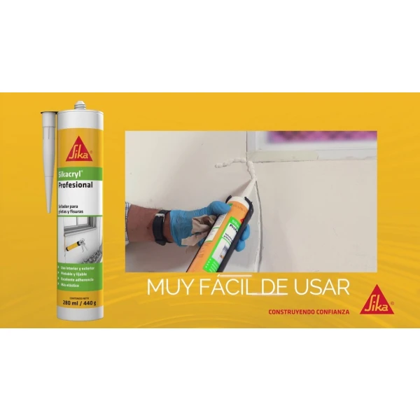 Sellador Acrilico Para Int/ext Sikacryl Profesional 300cc - Imagen 2