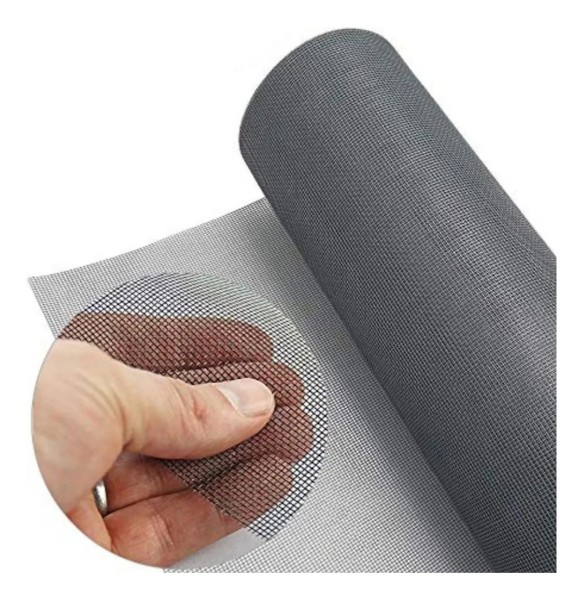 Tejido Malla Mosquitero De Fibra Negro 1m Ancho Por Metro