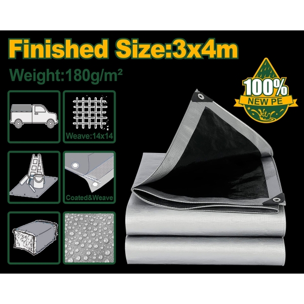 Lona Impermeable Reforzada Uv 4x3 Metros Uso Rudo Jadever - Imagen 3