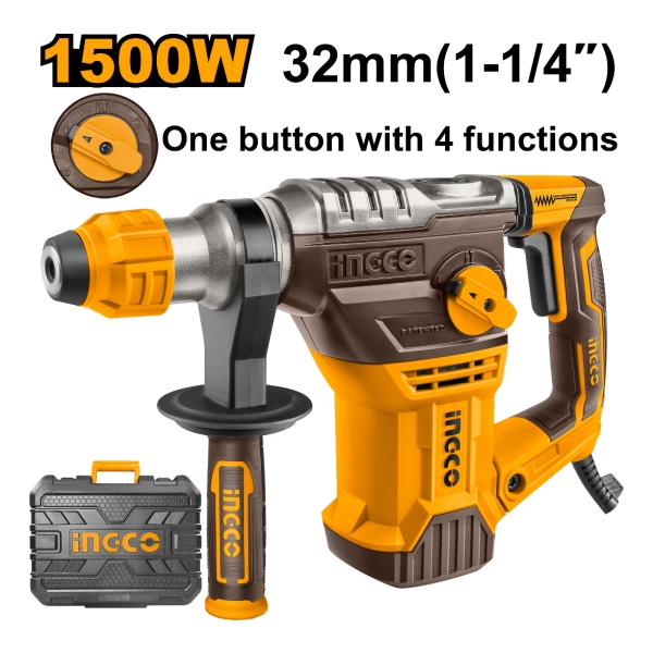 Rotomartillo Industrial 1500w 5,5j Sds Plus Ingco - 4 Fun - Imagen 2