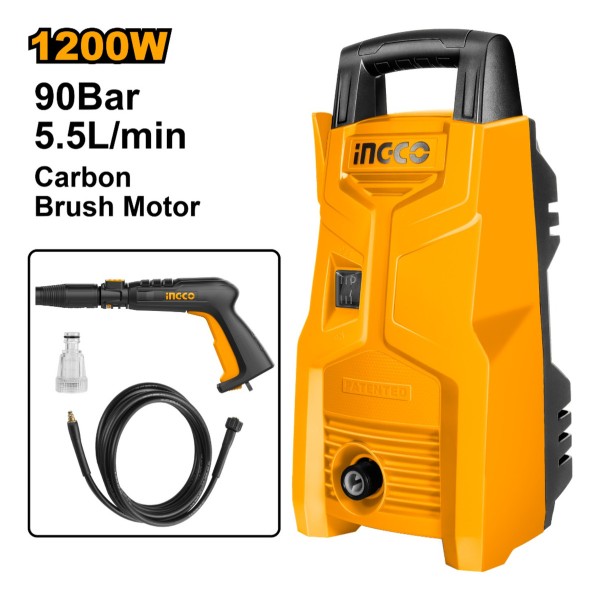 Hidrolavadora 1200w 90bar Super Select Ingco Hpwr12008 Elsue - Imagen 2