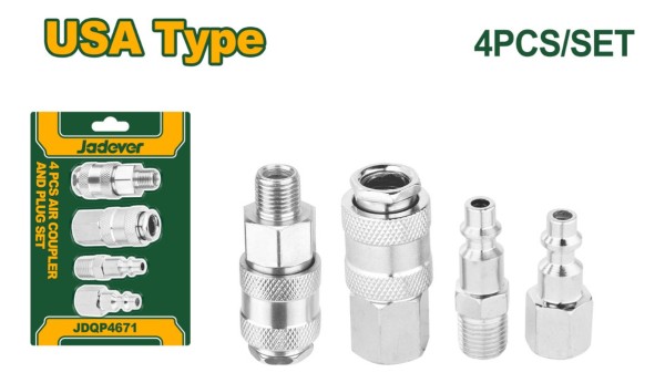 Set 4 Acoples Rapidos Para Herramientas Neumaticas Jdqp4671 - Imagen 2