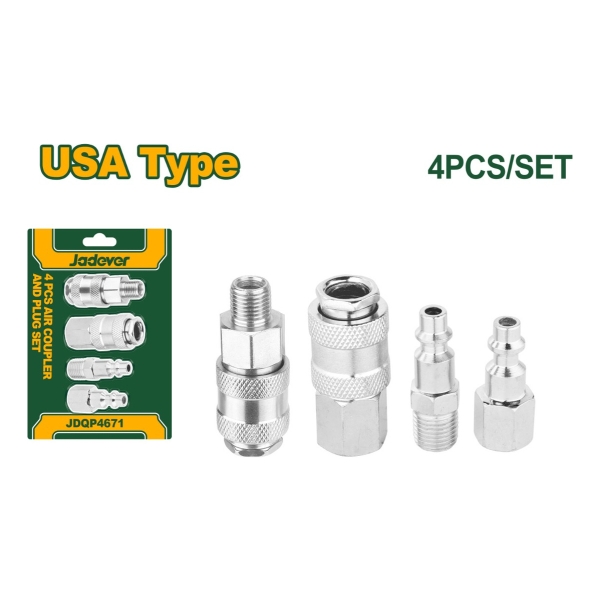 Set 4 Acoples Rapidos Para Herramientas Neumaticas Jdqp4671 - Imagen 2