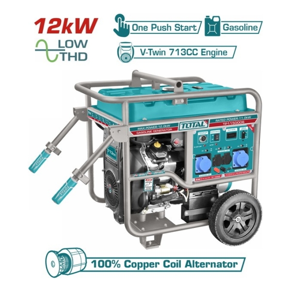 Generador A Nafta Total 12kw 12000w Arranque Electrico - Imagen 2