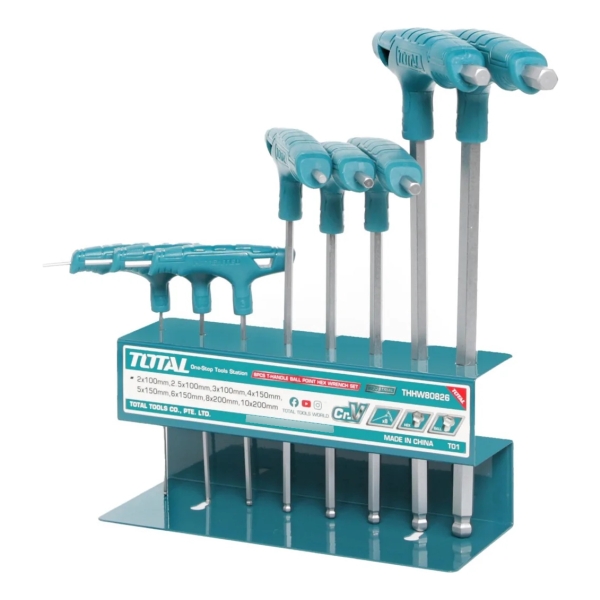 Set X 8 Llave Allen Hex Con Mango Total - Imagen 3