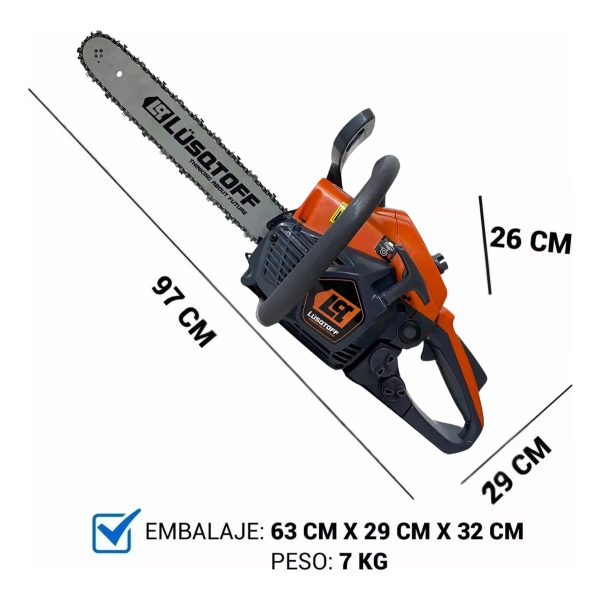Motosierra A Nafta 62cc 4.1hp Espada22 Lusqtoff Profesional - Imagen 3