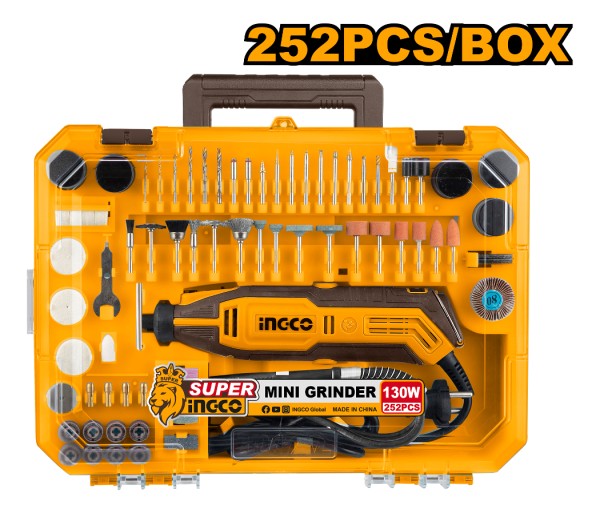 Mini Torno 130w En Valija C 252 Accesorios Ingco Mg133281 - Imagen 3
