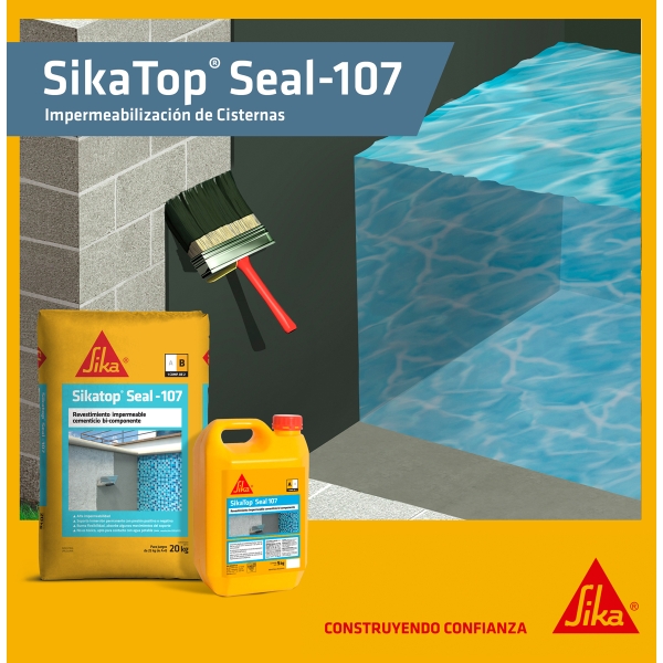 Sika Top Seal 107 Revestimiento Impermeable X 25kg A+b - Imagen 2