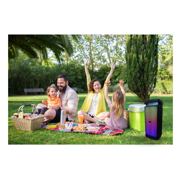 Parlante Bluetooth Usb Fm Rgb Ligth Bateria Litio Partybox - Imagen 6