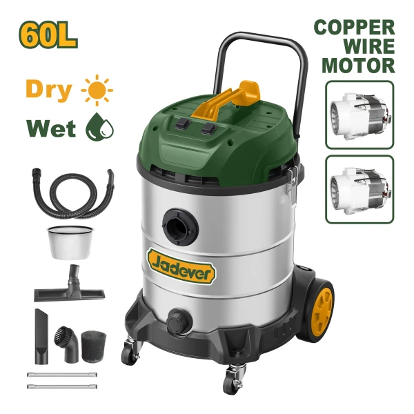 Aspiradora Seco Húmedo 2400w Tanque Metálico 60l Jadever - Imagen 2