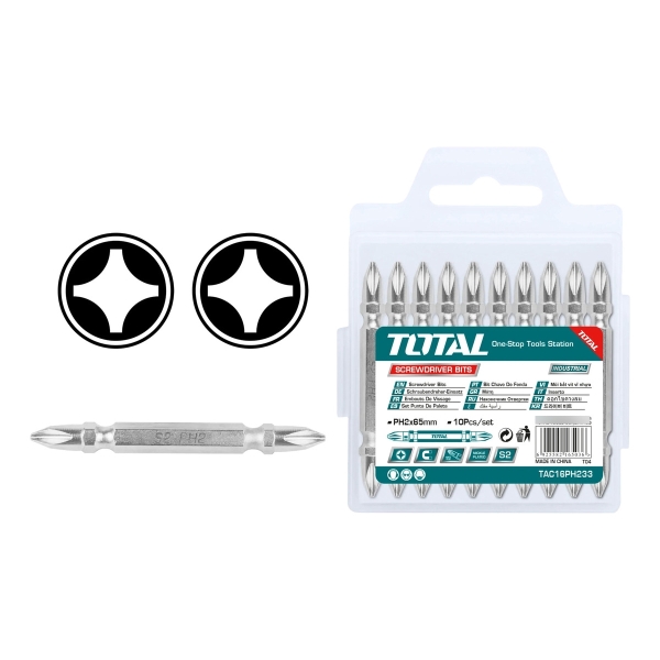 Set De 10 Puntas Para Atornillador Total Tac16ph233 Elsue - Imagen 3