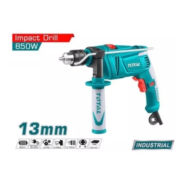 Taladro Percutor 13mm 850w 2700rpm Total Tg109136 Elsue - Imagen 3