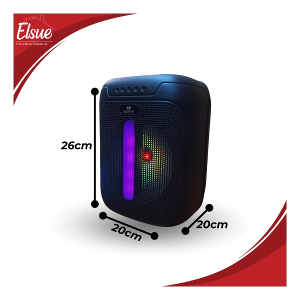 Parlante Bluetooth Usb Fm Rgb Ligth Bateria Litio Partybox - Imagen 2