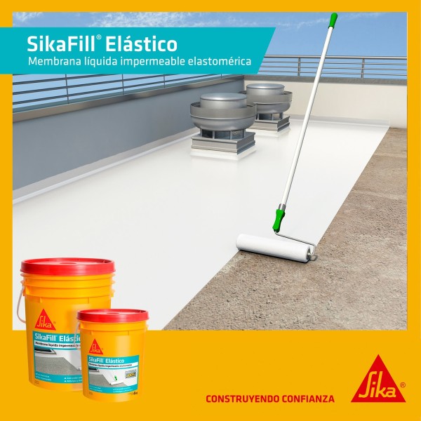 Pintura Membrana Liquida Sikafill Elastico 20 + 4 Kg Elsue - Imagen 2