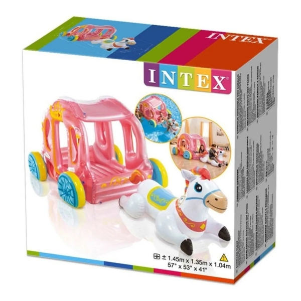 Carruaje De Princesa Inflable Para Montar Intex 56514 - Imagen 5