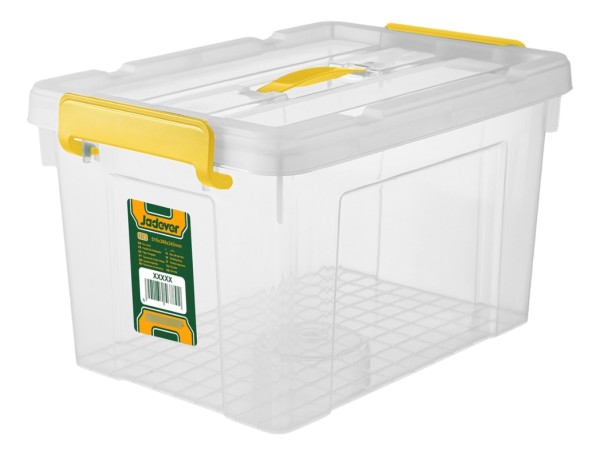 Contenedor Plastico Apilable Transparente 33l Jadever