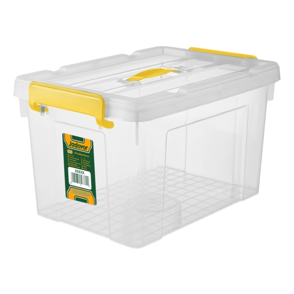 Contenedor Plastico Apilable Transparente 33l Jadever