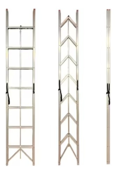 Escalera Aluminio Plegable Compacta 10 Esc 3m Hasta 150kg - Imagen 3