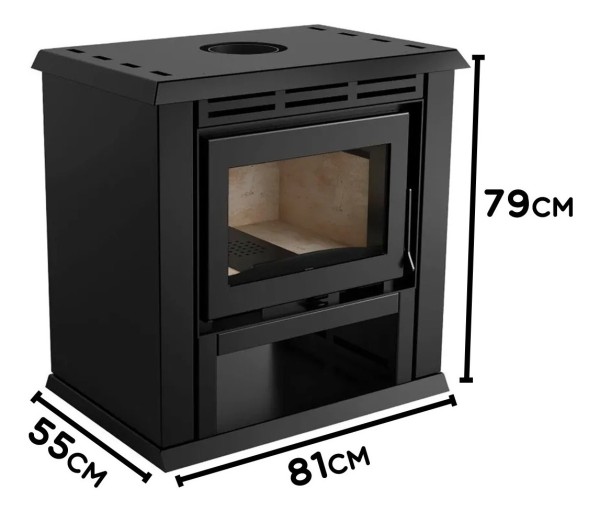 Calefactor Leña Ecologico Doble Combustion Monarch 140 Mt2 - Imagen 3
