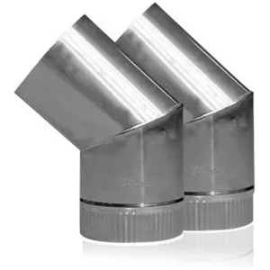 Kit De 2 Codos Para Calefactor 110 Mm