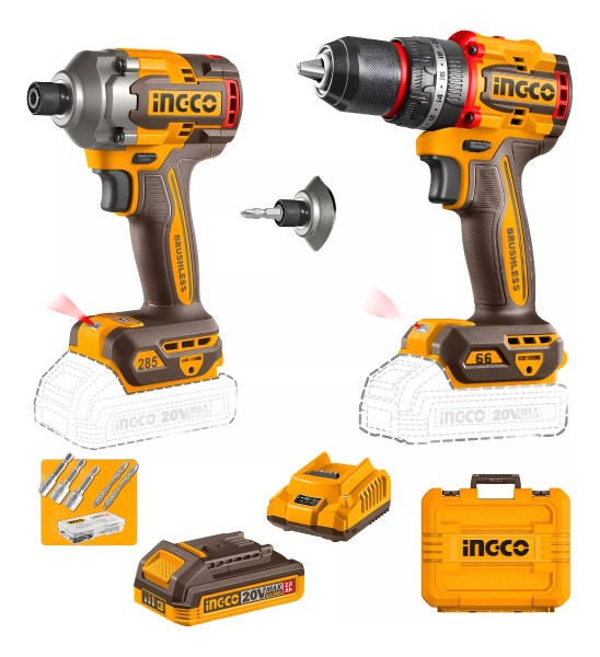 Taladro Atornillador Percutor 66nm + Impacto Ckli20277 Ingco