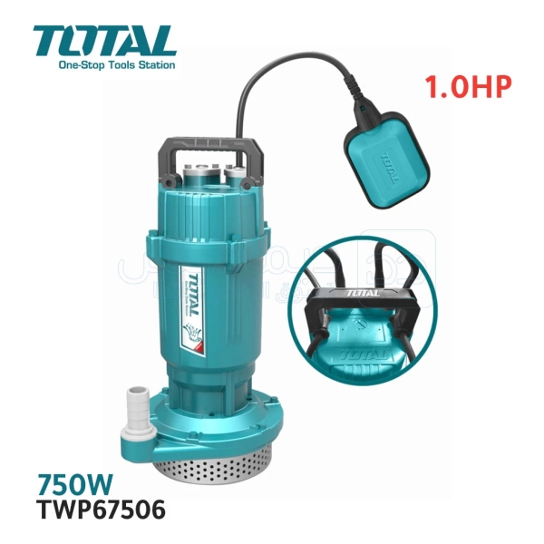 Bomba Sumergible Pozo Agua Sucia 1hp 750w 1 Total Twp67506 - Imagen 2