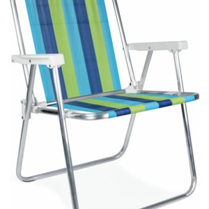 Silla Playa Mor Alta Aluminio Plegable Rayas 2101