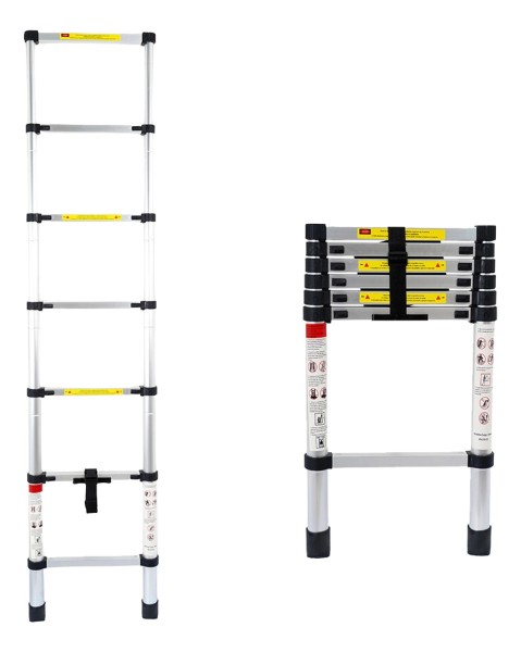 Escalera Aluminio Telescopica Plegable 14 Esc 4m Hasta 150kg - Imagen 2