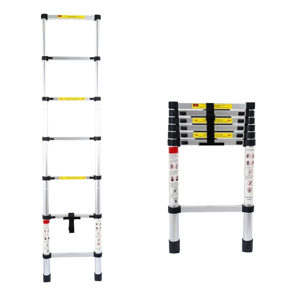 Escalera Aluminio Telescopica Plegable 14 Esc 4m Hasta 150kg - Imagen 2