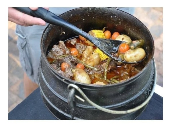 Olla De Hierro Fundido Fundicion Con 3 Patas Y Tapa 58.5 - Imagen 2