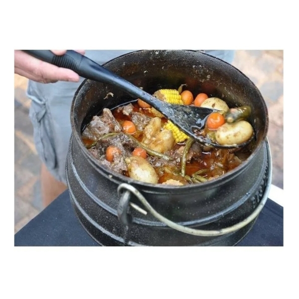 Olla De Hierro Fundido Fundicion Con 3 Patas Y Tapa 70 - Imagen 2