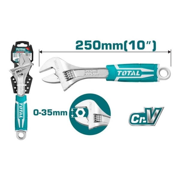 Llave Ajustable Francesa 10'' 250mm Total Tht101106 Elsue - Imagen 2